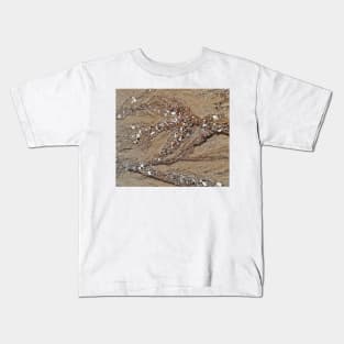 Sand, Sea, and Stones, Sculpted by the Sea. Kids T-Shirt